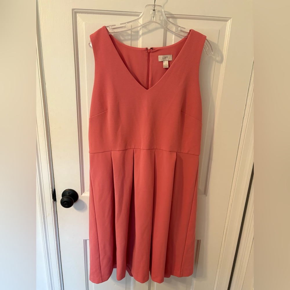 LOFT Coral Sleeveless Dress